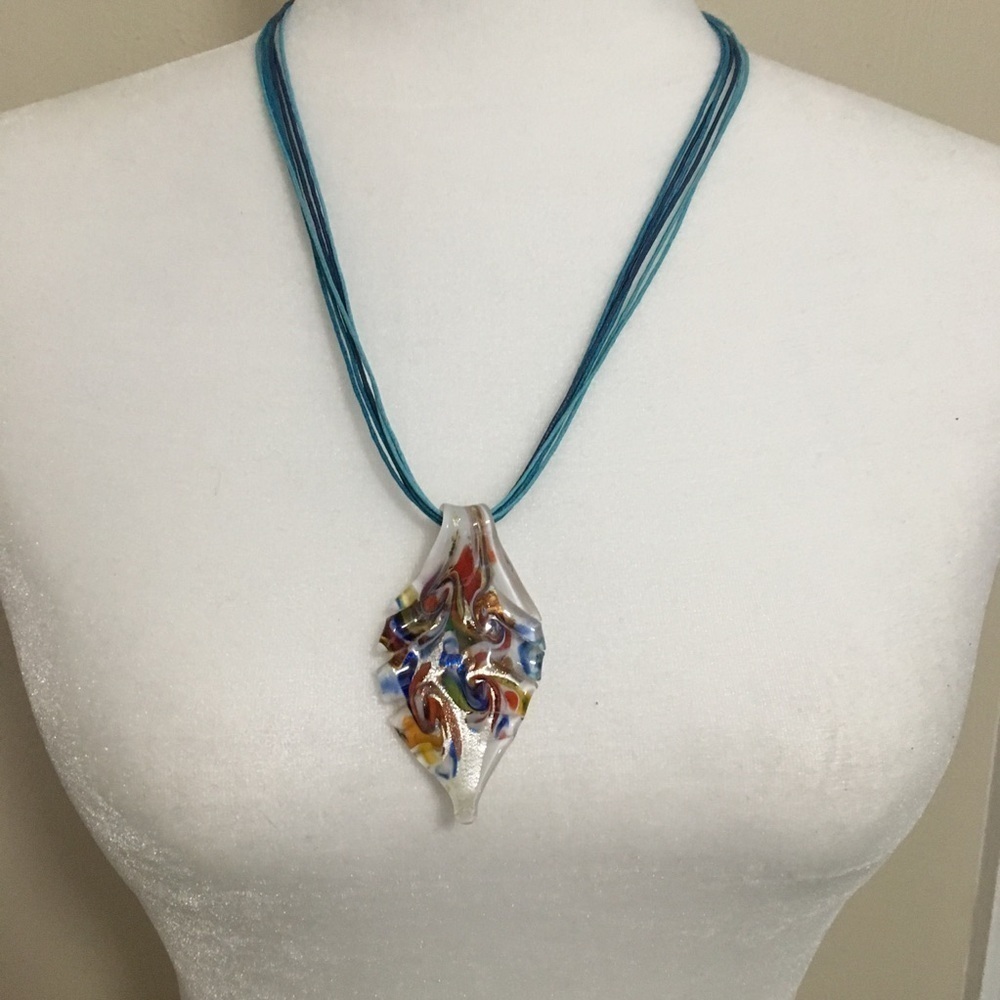 Necklace, beautiful glass